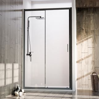 Душевая дверь Veconi Vianno VN-72B, 1200x1900, черный, стекло прозрачное